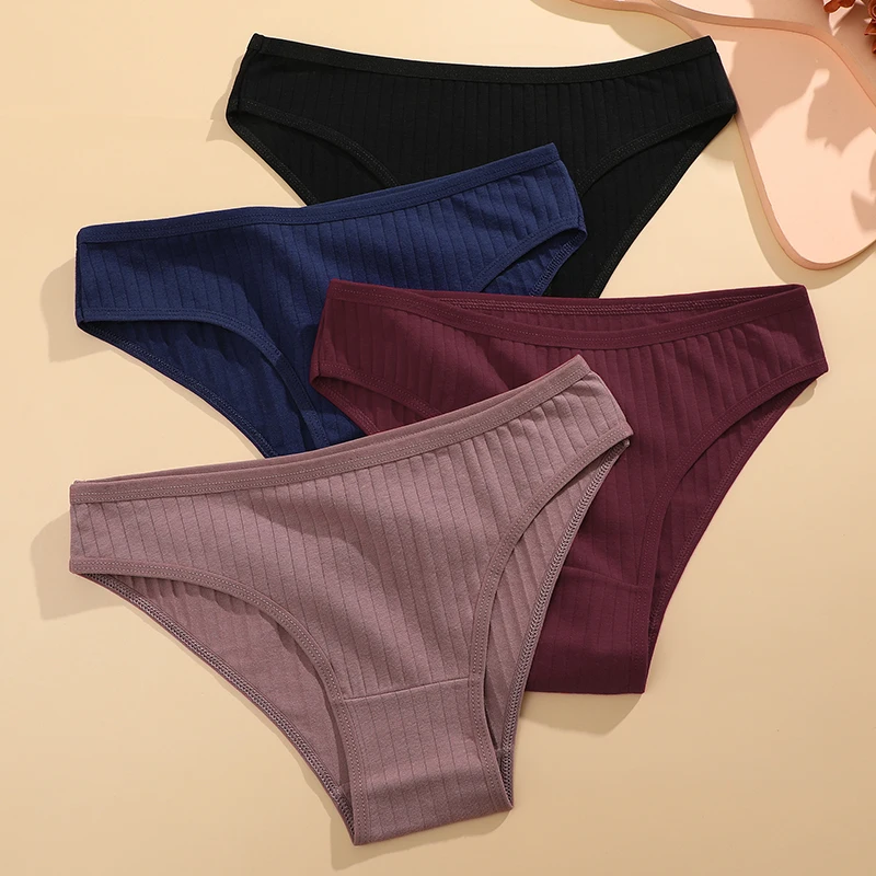 FINETOO-3PCS-SET-Women-s-Cotton-Panties-Soft-Striped-Underpants-Sexy-Solid-Color-Briefs-Female-Comfortable-1