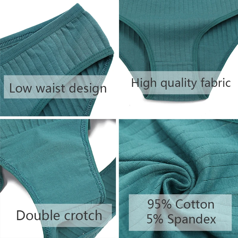FINETOO-3PCS-SET-Women-s-Cotton-Panties-Soft-Striped-Underpants-Sexy-Solid-Color-Briefs-Female-Comfortable-4